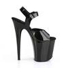 Pleaser - FLAMINGO808N Ankle strap sandal, Pole dance shoes - Pole dance shoes - Black Product image